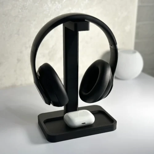 Headphone stand - headset holder with tray
