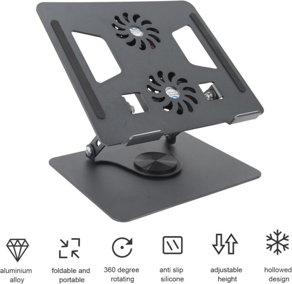 Adjustable Laptop Stand with Cooling Fan