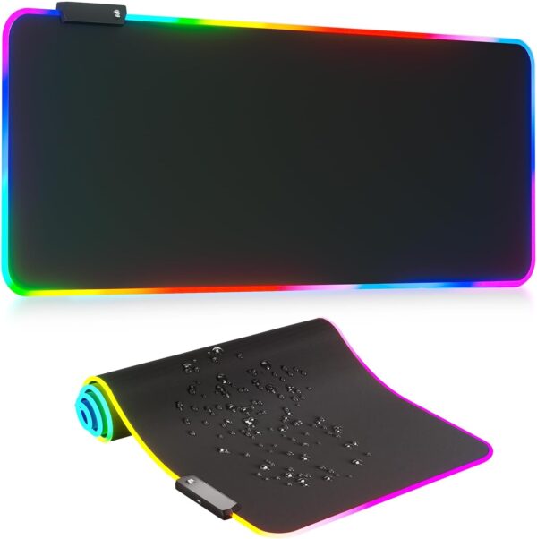RGB luminos pure black mouse pad