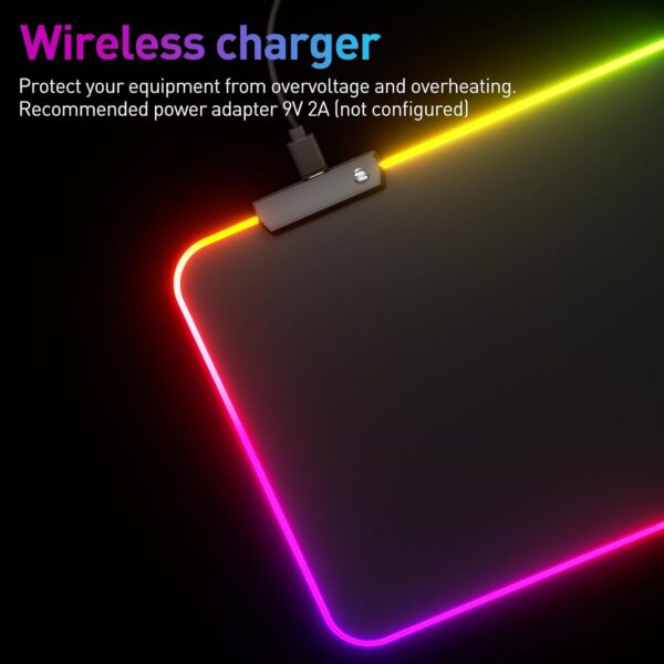 RGB luminos pure black mouse pad