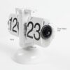 mooas Flip Desk Clock (Black), Retro Vintage Design Auto Flip Desk/Table Clock