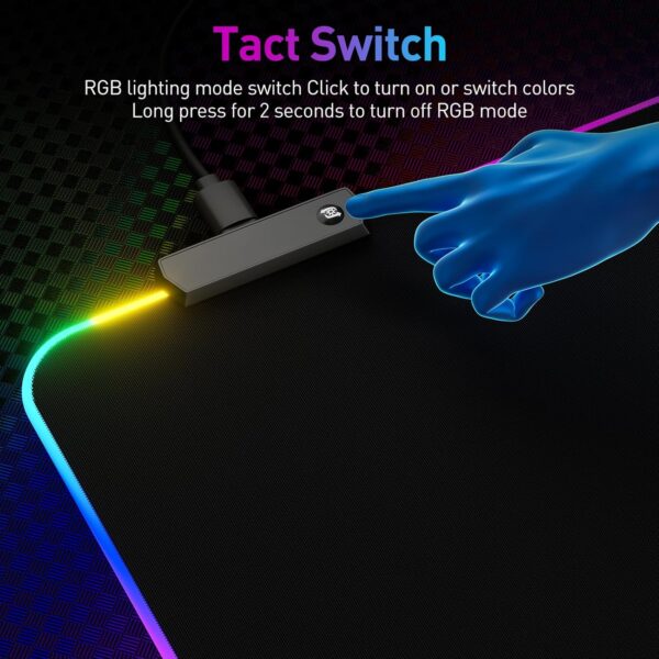 RGB luminos pure black mouse pad