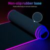 RGB luminos pure black mouse pad