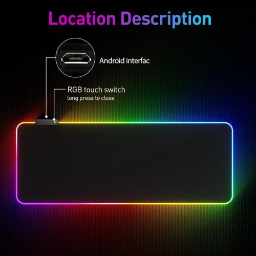 RGB luminos pure black mouse pad