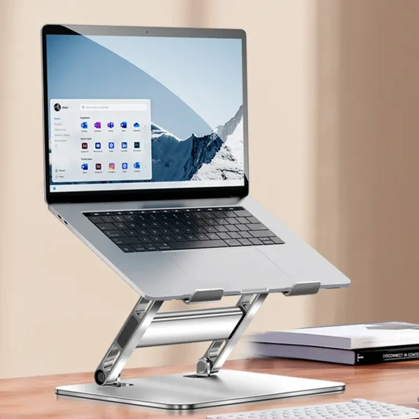 Height Adjustable 360 Rotating Base Foldable Metal Laptop Stand #Ls_6.0.11