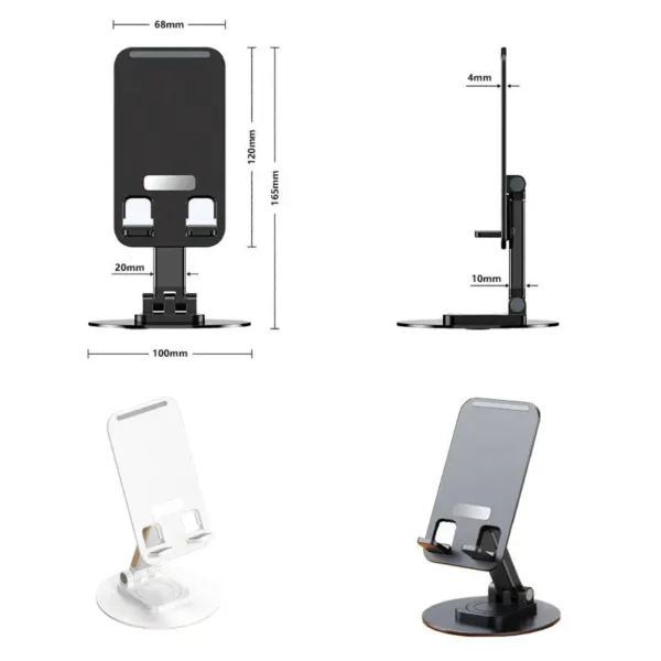 Mobile Phone Holders Portable Tablet Stand Desktop Mounts ABS Damping Gasket Plastic