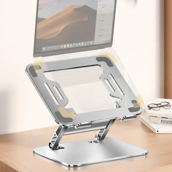 Height Adjustable 360 Rotating Base Foldable Metal Laptop Stand #Ls_6.0.11