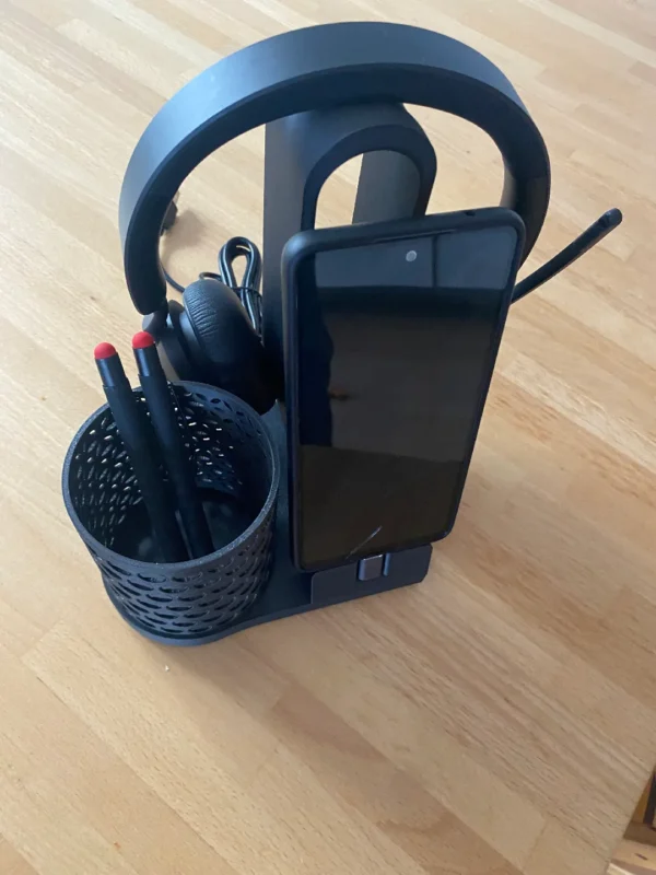 Headphone Stand With Phone Holder And penholder -