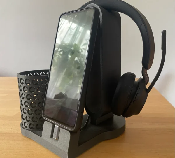 Headphone Stand With Phone Holder And penholder -