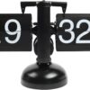 mooas Flip Desk Clock (Black), Retro Vintage Design Auto Flip Desk/Table Clock